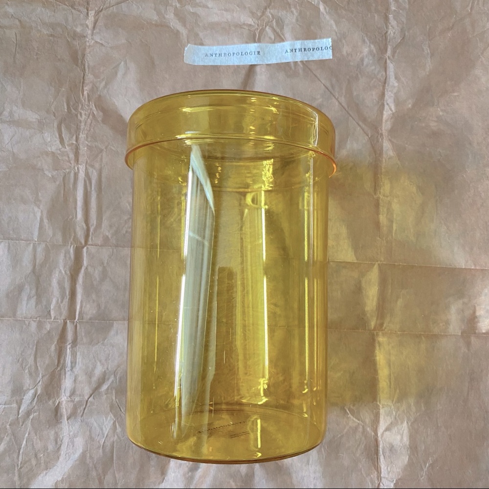 Anthropologie Glass Canister with Lid
